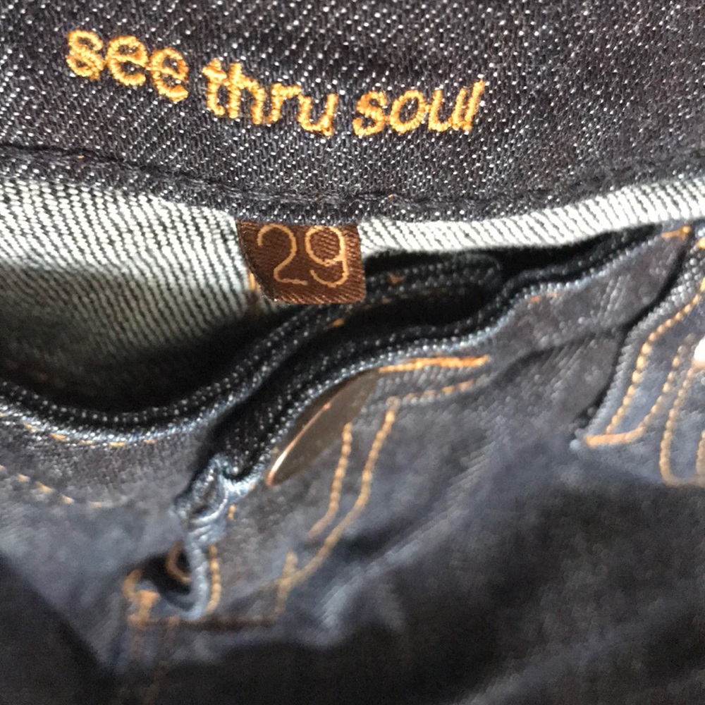 See Thru Soul Flare Dark Wash Jeans - Picture 8 of 8